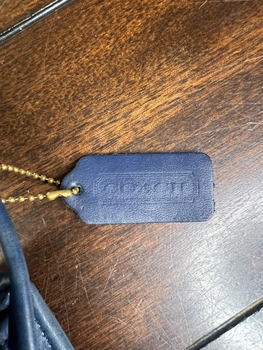 Vintage Coach Blue Leather Scooter Bag - Picture 6 of 15